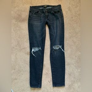 Lucky Brand distressed black skinny jeans
